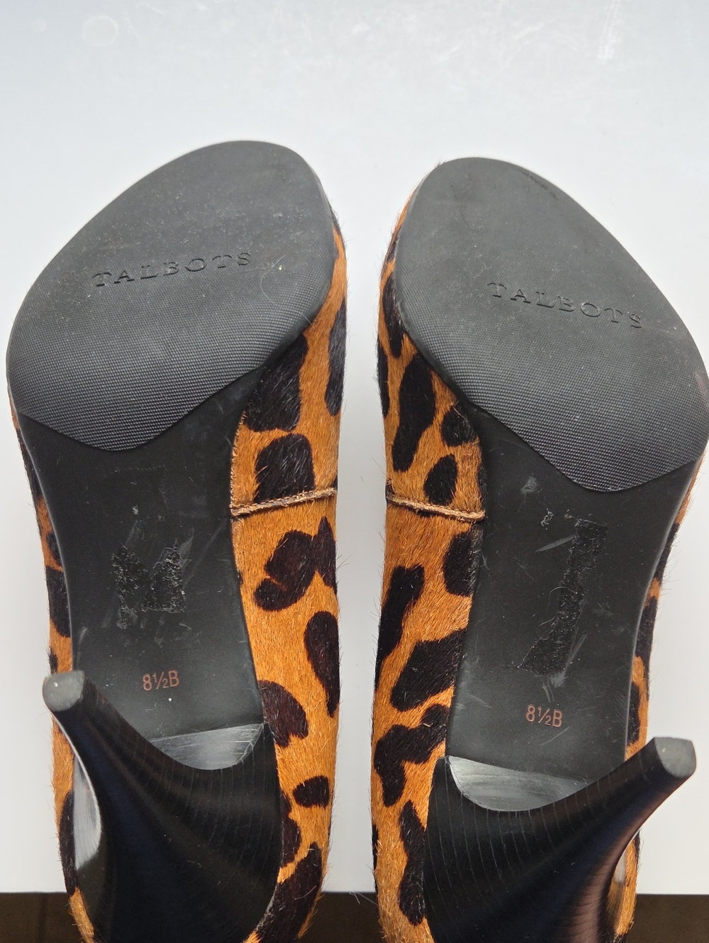 Talbots Calf Hair Leopard Print Stiletto Heels | Color: Black/Tan | Size: 8.5B - Picture 7 of 9
